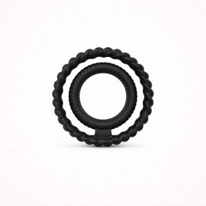 Cockring double Dual Ring Dorcel en silicone doux et extensible