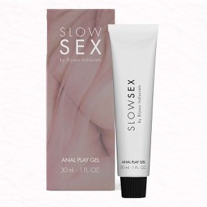 Flacon de gel de stimulation anale Slow Sex à base d’ingrédients d’origine naturelle.
