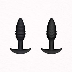 Plugs anaux Dorcel Wavy et Spiral en silicone noir