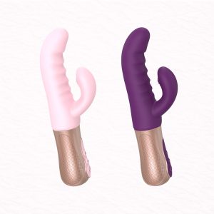 Rabbit Sassy Bunny Love to Love présenté en violet et rose pâle